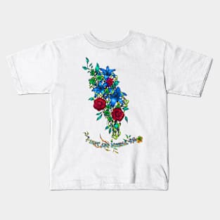 Flowers - I love and respect you - bright option Kids T-Shirt